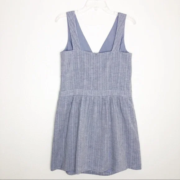 Color Block Blue Stripe Sleeveless V-Neck Mini Dress Women’s Size Small NWT - Picture 2 of 15